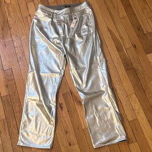 Express Metallic Silver Jeans